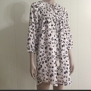 White leopard print tent dress Aqua/Bloomingdales
